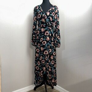staud long black dress Beloved Bloom Embroidered Floral Maxi Dress – VICI main image 0